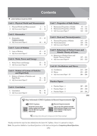 Class 11 ISC Physics Question Bank | Chapter-wise & Topic-wise with Competency Based Questions | For 2027 Exam | Self-Assessment Papers | Revision Notes