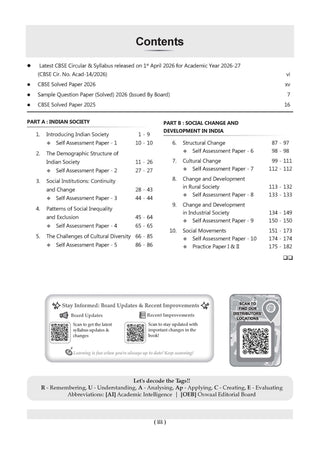 CBSE Class 12  Sociology Question Bank | Chapter & Topic-wise Solved Papers (2017–2026) | Based on Latest Syllabus (April 2026) | Includes 2026 Papers | | For 2027 Exam