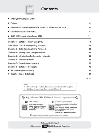 NTA CUET (UG) Chapter-wise Question Bank Informatics Practices For 2026 Exam (as per latest 27 Dec., notification) | PYQs & 400+ NCERT aligned MCQs |With Oswaal AI