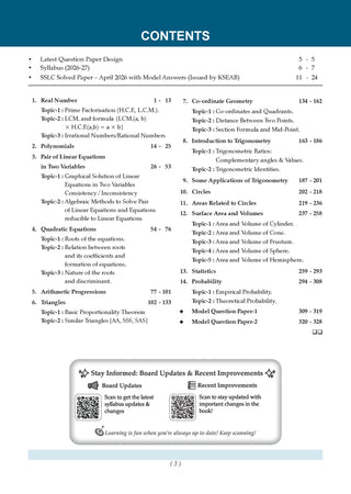 Karnataka Class 10 Mathematics Chapterwise and Topicwise Question Bank Solved Papers 2017-2026 | For 2027 Exam | With Oswaal AI