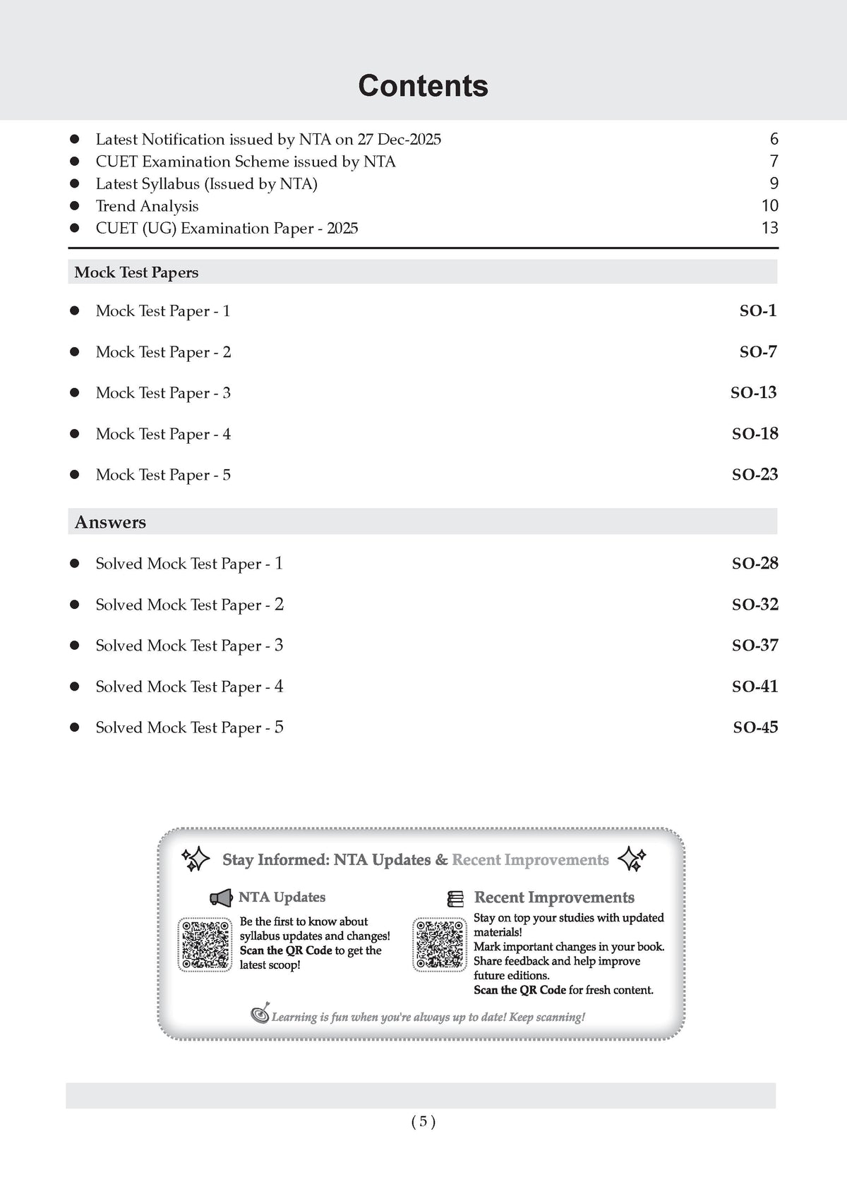 Oswaal NTA CUET (UG) 5 Mock Test Papers Sociology For 2026 Exam (Section-II) (as per latest 27 Dec., notification) | 250+ MCQs for Practice | Includes 2025 Paper- fully solved | With Oswaal AI