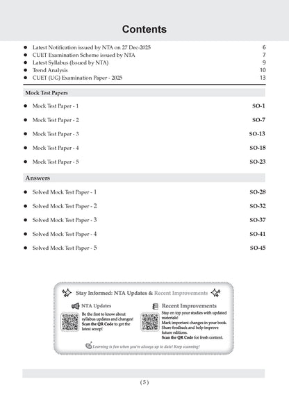 Oswaal NTA CUET (UG) 5 Mock Test Papers Sociology For 2026 Exam (Section-II) (as per latest 27 Dec., notification) | 250+ MCQs for Practice | Includes 2025 Paper- fully solved | With Oswaal AI