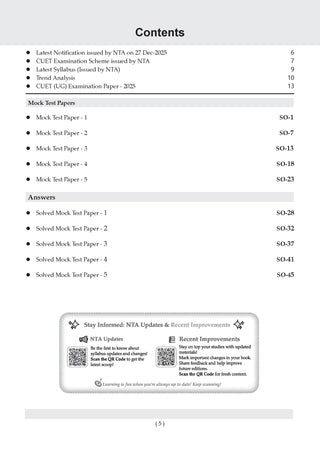 NTA CUET (UG) 5 Mock Test Papers Sociology For 2026 Exam (Section –II) (as per latest 27 Dec., notification) | 250+ MCQs for Practice | Includes 2025 Paper- fully solved | With Oswaal AI