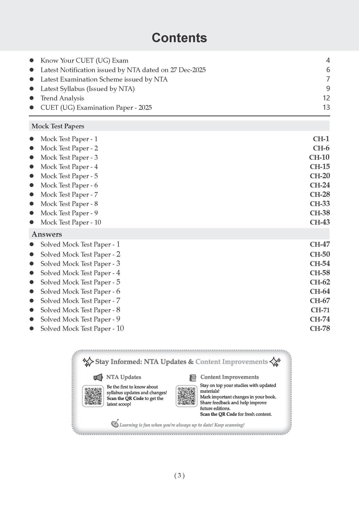 NTA CUET (UG) 10 Mock Test Papers Chemistry For 2026 Exam (Section-II) (as per latest 27 Dec., notification) | 500+ MCQs for Practice | Includes 2025 Paper- fully solved | With Oswaal AI