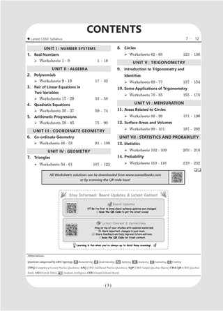 CBSE Workbook Class 10 Mathematics (Updated as per NCF)