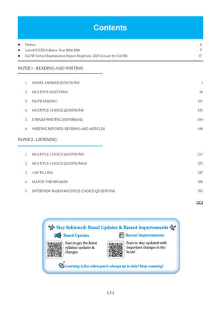 IGCSE Question Bank English As A Second Language (0510) Chapter-wise & Topic-wise Solved Papers For 2026 Exam (Core & Extended Papers)