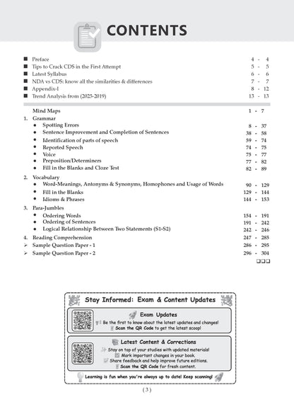 CDS Maths, English & General Knowledge 13 Years' Chapter-wise & Topic-wise Solved Papers English Medium Set of 3 | 2014-2026 | Includes 2026 Paper-I | With Oswaal AI | For 2026-27 Exams
