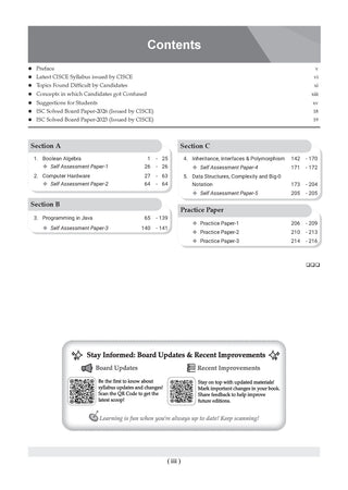 Class 12 ISC Computer Science Question Bank (2017–2026)| Chapter-wise & Topic-wise with Competency Based Questions |For 2027 Exam | With Solved 2026 Board Paper | Self-Assessment Papers