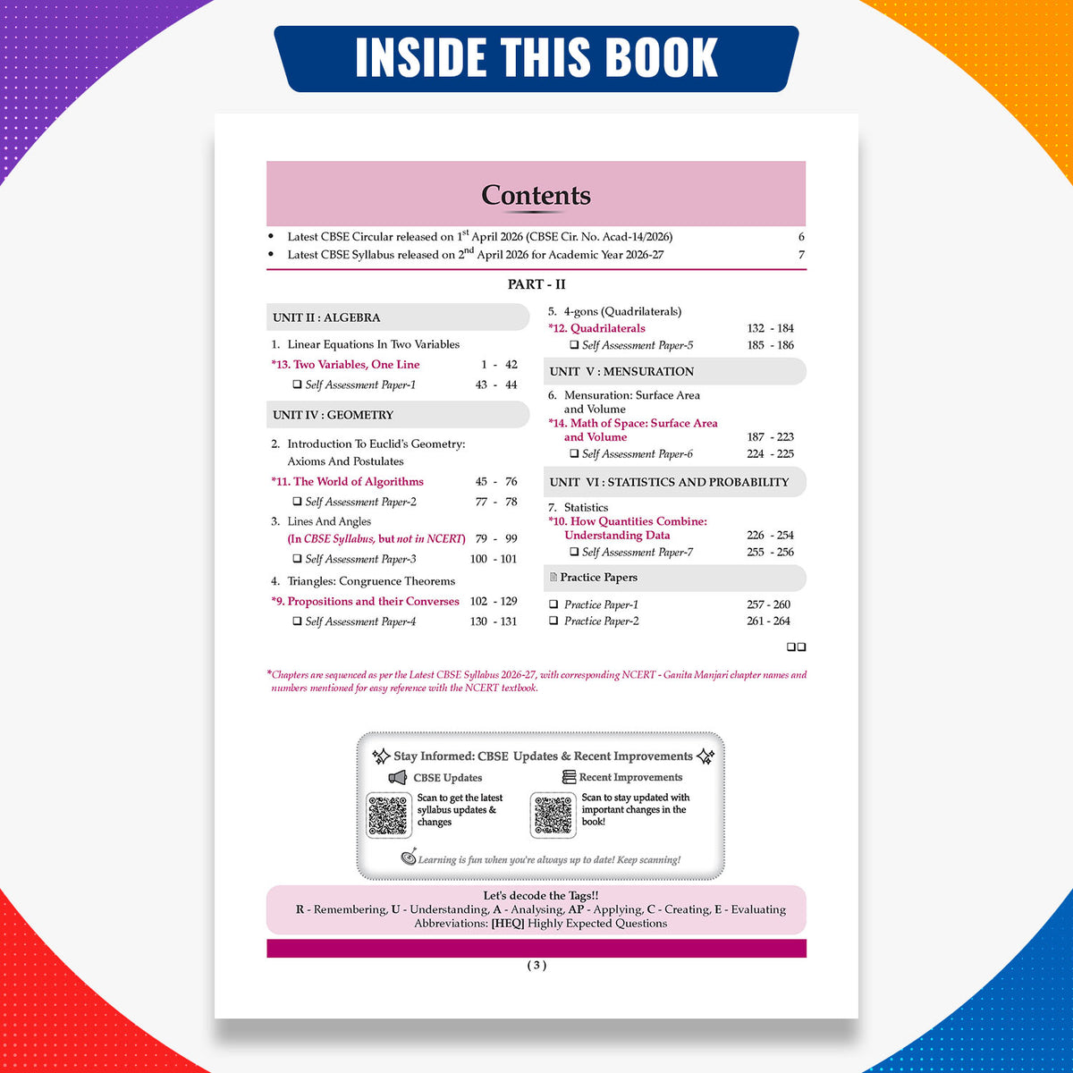Oswaal CBSE Class 9 Mathematics Part-2 Question Bank Chapter-wise & Topic-wise | Based on NCERT Textbook Ganita Manjari | Includes Summary, Competency-Based Question, Self-Assessment & Practice Papers