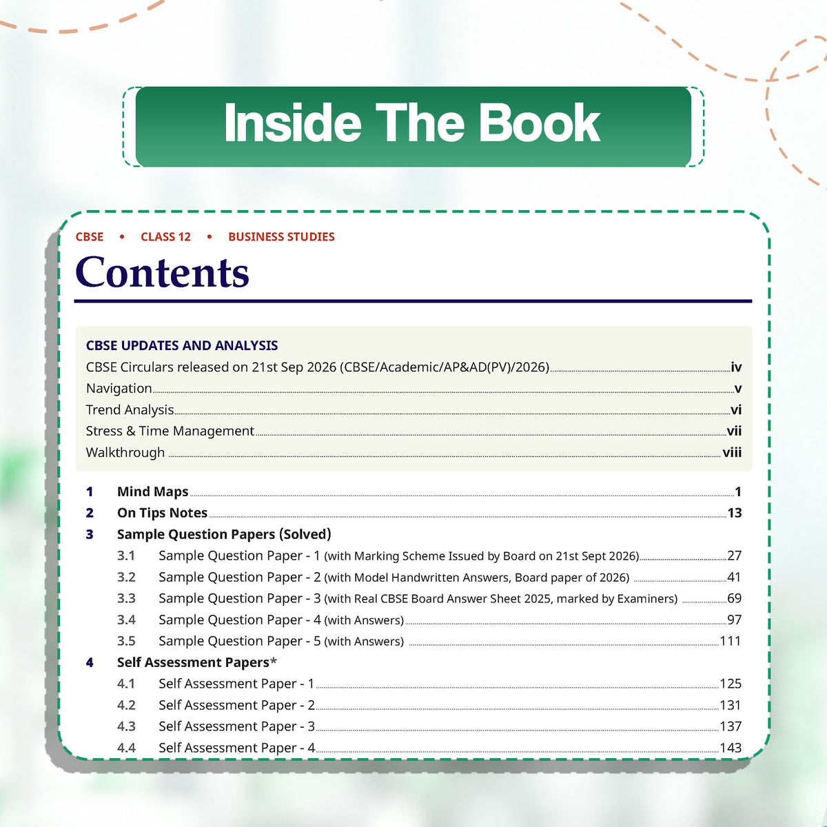 CBSE 15 Sample Question Papers Class 12 Board Exam Business Studies 2026-27 based on latest CBSE SQP dated (21 Sep 2026) | New Questions Typologies With Oswaal AI