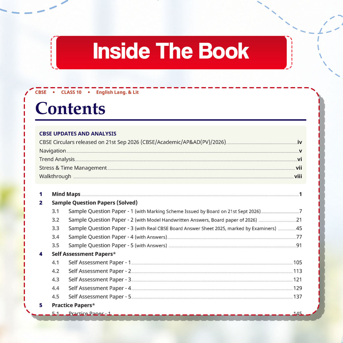 CBSE 15 Sample Question Papers Class 10 Board Exam English Language & Literature 2026-27 based on latest CBSE SQP dated (21 Sep 2026) | New Questions Typologies With Oswaal AI