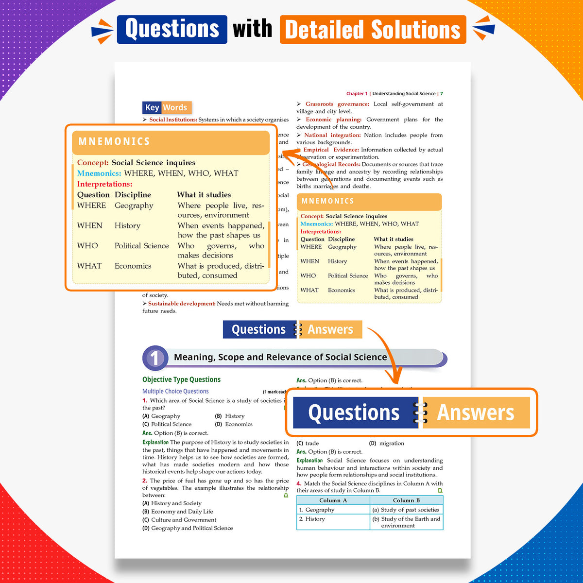 Oswaal CBSE Class 9 Social Science Part-1 Question Bank Chapter-wise & Topic-wise | Based on new NCERT Textbook Understanding Society India & Beyond | Includes Competency-Based Question, Self-Assessment