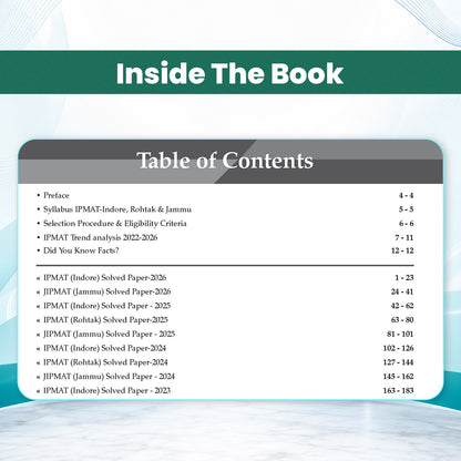 IPMAT 21 Previous Years' Solved Papers (2019 – 2026) | Latest 2026 Solved Papers | 2100+ Questions with Detailed Solutions | IPMAT Indore, Rohtak & JIPMAT | Trend Analysis (2022 – 2026) | Oswaal AI