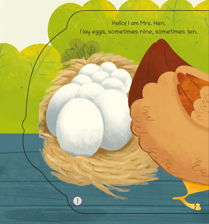 Lil Legends Farm Animal Illustrated Shaped Board Books - Set of 4 | Adorable Hen, Duck, Sheep & Horse Designs | Soft, Kid-Friendly Picture Books - Oswaal Books