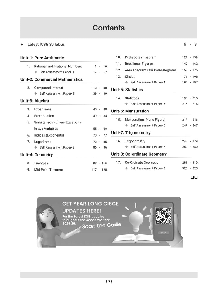 ICSE Question Bank Class 9 Mathematics | Chapterwise | Topicwise  | Solved Papers  | For 2025 Exams