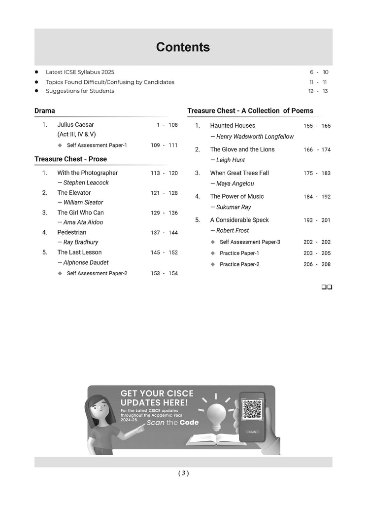 ICSE Question Bank Chapter-wise Topic-wise Class 10 English Paper-2 | For 2025 Board Exams