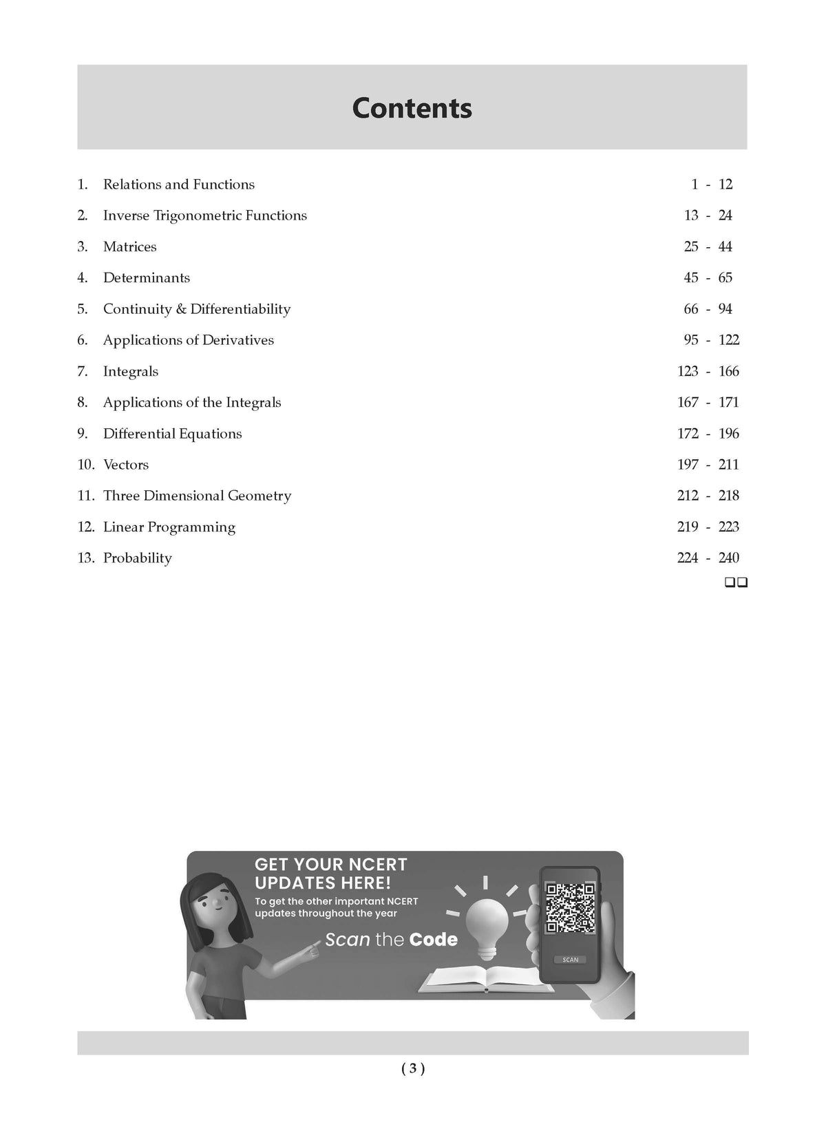 NCERT Mathematics Textbook and Textbook Solution Supplement for Class 12 | Competency Focused Questions | Concept Clarity | Mind Maps | Mnemonics (Set of 3 Books, For 2026 Exam) - Oswaal Books