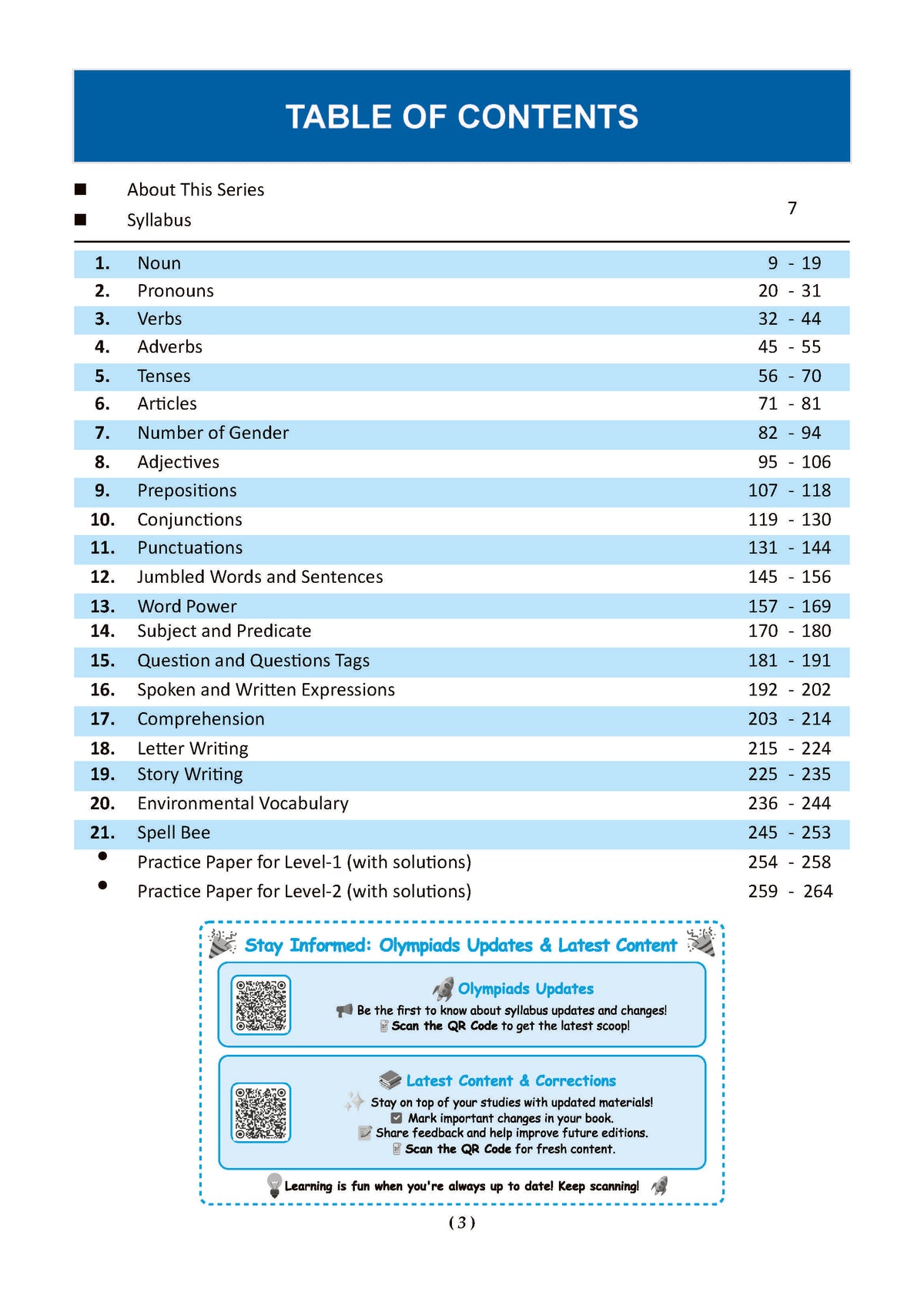 One For All Olympiads Class 3 English Prep-Guide, Chapter-wise Previous Years' Solved Papers + Workbook (Set of 2 Books) | Questions for SOF IEO & Other Olympiad Exams 2026