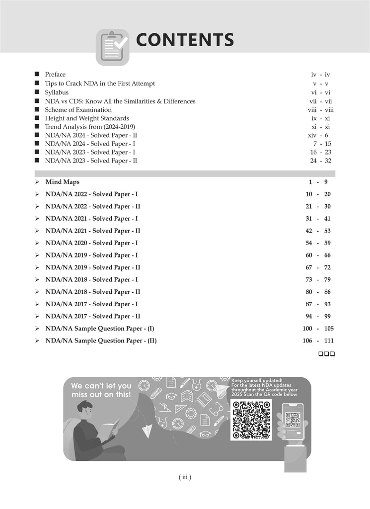 NDA-NA (NATIONAL DEFENCE ACADEMY/NAVAL ACADEMY) 15 Previous Solved Papers | Yearwise (2017-2024) (II) English, General Studies, Mathematics (Set of 3 Books) For 2025 Exam