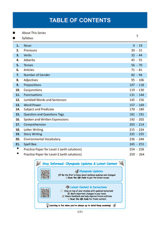 One For All Olympiads Class 3 English Prep-Guide Book | Chapter-wise Previous Years' Solved Papers | Questions for SOF IEO & Other Olympiad Exams 2026 | With Sample Practice Papers & Oswaal.AI