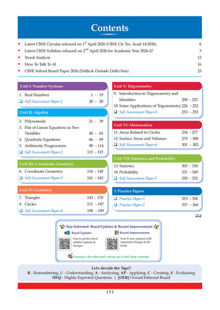 CBSE Class 10 Mathematics (Standard) Question Bank | Chapter & Topic-wise Solved Papers (2017-2026) | Based on Latest Syllabus (April 2026) | Includes 2026 Papers | | For 2027 Exam