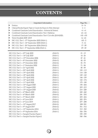 SSC CGL Tier-1 29 Previous Years Solved Papers English Medium | 3000+ Questions + 2 Practice Papers | Year-wise 2016-2025 | For 2026 Exam
