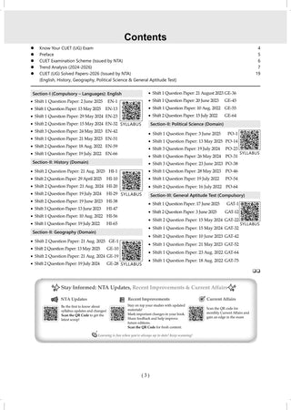 NTA CUET (UG) 45 Combined Previous Years’ Papers l Humanities Stream |PYQs (2022–2026) NCERT aligned MCQs |For 2027 Exam |With Oswaal AI