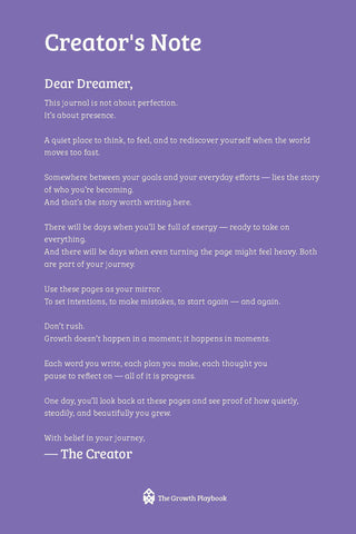 The Growth Playbook Journal