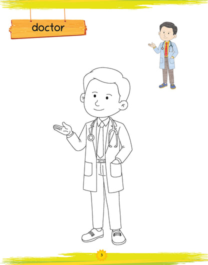 Lil Legends: Book of Copy Colouring, Community Helpers - Oswaal Books