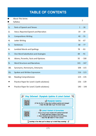 One For All Olympiads Class 8 English Prep-Guide, Chapter-wise Previous Years' Solved Papers + Workbook (Set of 2 Books) | Questions for SOF IEO & Other Olympiad Exams 2026