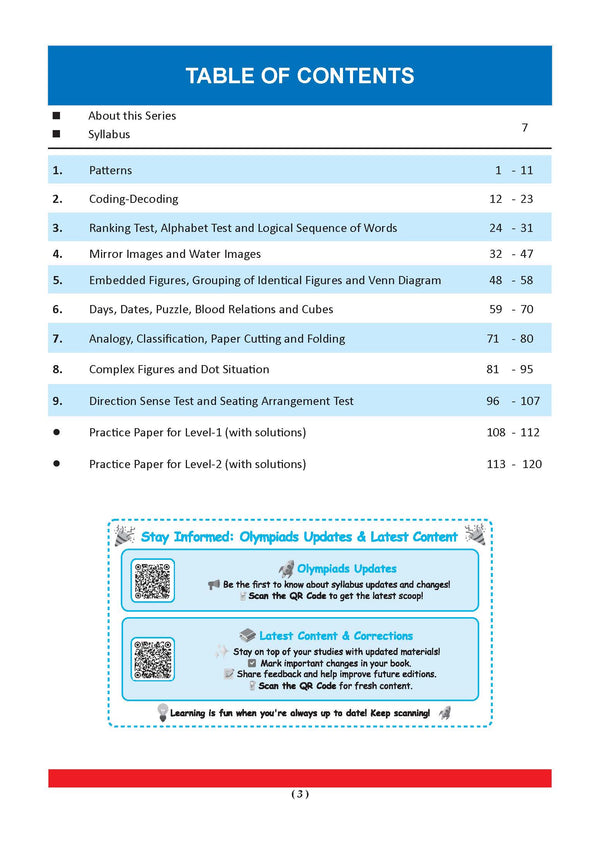 One for All Olympiads Class 6 Logical Reasoning 2026 | Chapter-wise ...