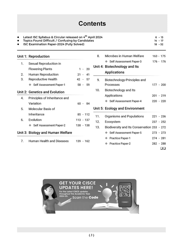 ISC Question Bank Chapter-wise Topic-wise Class 12 Biology | For 2025 Board Exams