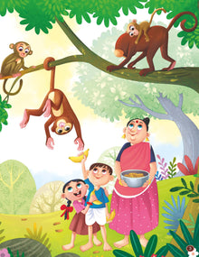 Short Illustrated Panchtantra Stories for Kids 2+ | The Monkey and the Wedge | Lil Legends by Oswaal Books