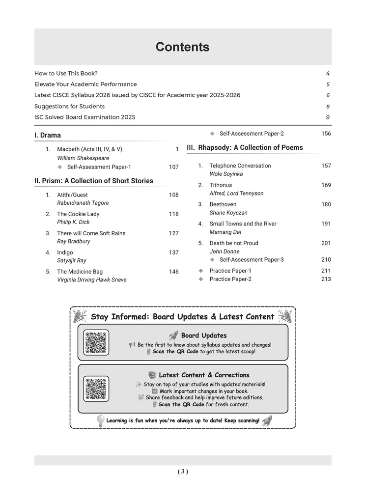 Oswaal ISC Question Bank Chapterwise & Topicwise Solved Papers Class 12 English-2 For 2026 Exam