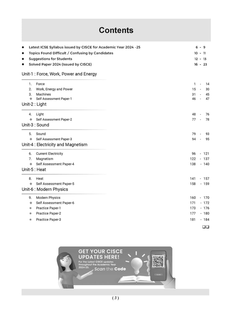 ICSE Question Bank Class 10 Physics | Chapterwise | Topicwise | Solved Papers | For 2025 Board Exams