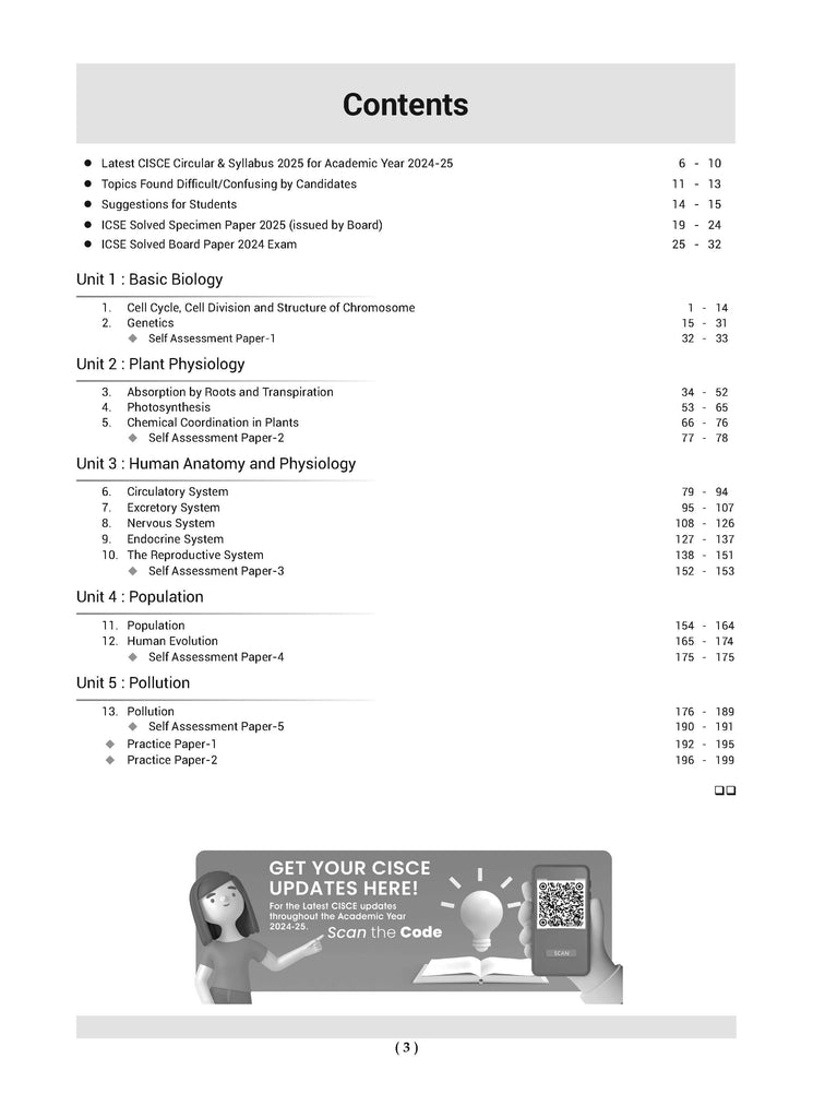 ICSE Question Bank Chapter-wise Topic-wise Class 10 Biology | For 2025 Board Exams