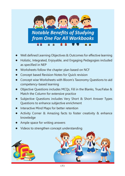 One for All Workbook Class 2 Hindi | 50+ Concept-wise Perforated Worksheets | Based on NCERT Sarangi | NEP 2020 & NCF 2023 Aligned | For CBSE & State Boards | Builds Concept Clarity & Scientific Skills