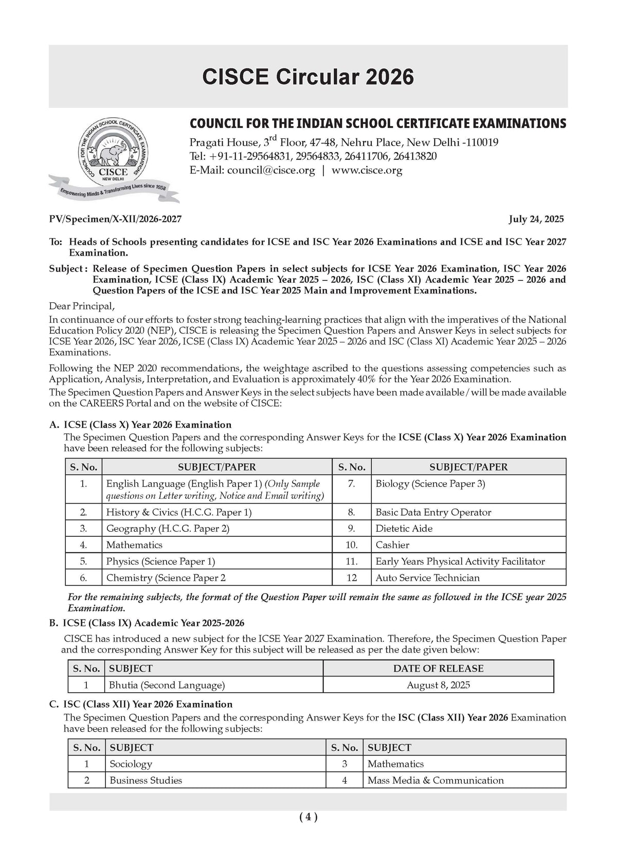 ICSE 10 Sample Question Papers Class 9 Chemistry for Exam 2026 (Strictly aligned with CISCE Latest Specimen Paper 2026), Competency-Based Questions, Mind Maps, On-Tips Notes, Solved MCQs, Revision with Explanations & Board Marking Scheme - Oswaal Books