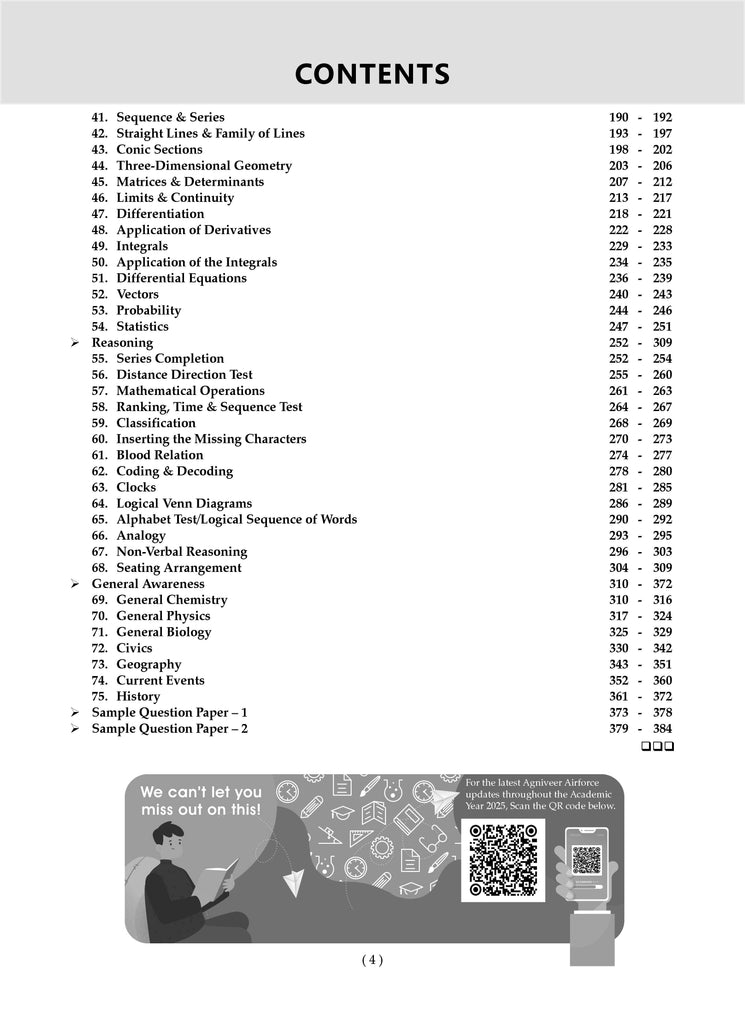 Indian Air Force | Agniveer Vayu| Agnipath Scheme | Chapter-wise Question Bank| English, Physics, Mathematics, Reasoning & General Awareness | For 2025 Exam