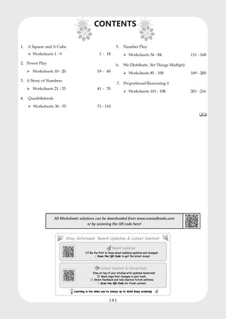 NCERT & CBSE One For All Workbook For Class 8 | Mathematics Part-1 & Part-2 | Updated As Per NCF | MCQ's | VSA | SA | LA | Set Of 2 Books | For Latest Exam