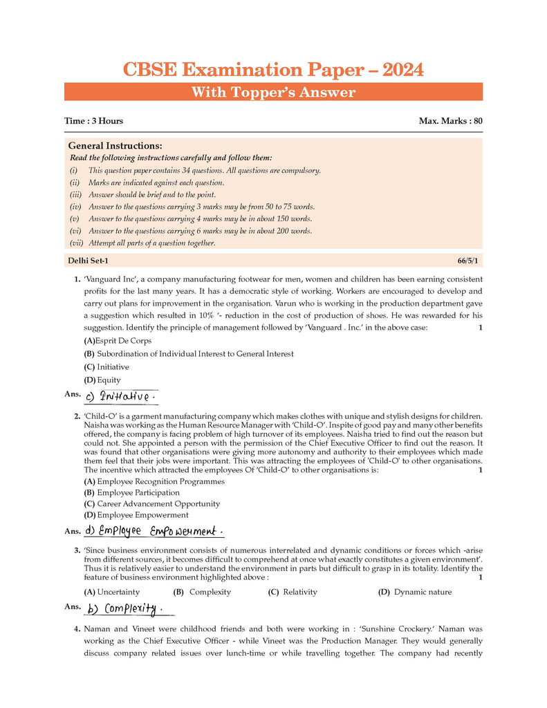 CBSE Sample Question Papers & Exam Rehearsal Class 12 Business Studies (Set of 2 Books) For 2025 Board Exam