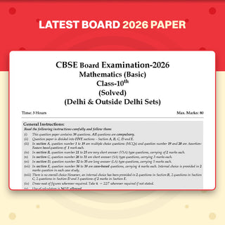 CBSE Class 10 Mathematics Basic Question Bank | Chapter & Topic-wise Solved Papers (2017-2026) | Based on Latest Syllabus (April 2026) | Includes 2026 Papers | For 2027 Exam