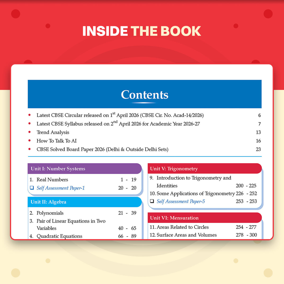 CBSE Class 10 Mathematics (Standard) Question Bank | Chapter & Topic-wise Solved Papers (2017-2026) | Based on Latest Syllabus (April 2026) | Includes 2026 Papers | For 2027 Exam