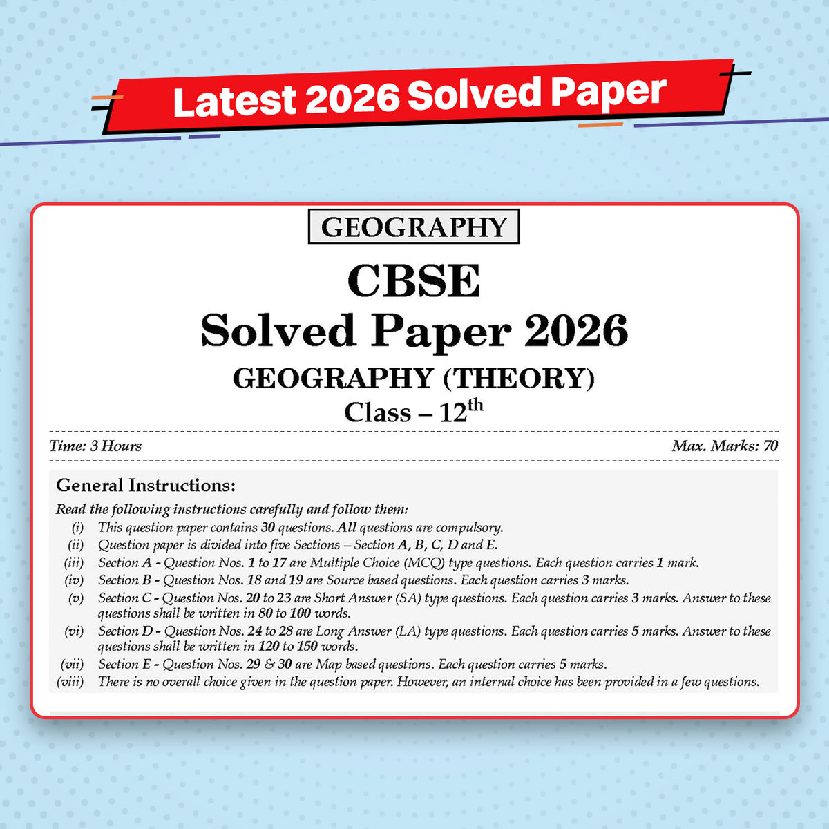 CBSE 10 Previous Years Papers Humanities | Class 12 | Year-wise(2017-2026) | 2026 Papers (Delhi & Outside Delhi)- fully solved | NCERT & Competency-based questions | For 2027 Exam | Oswaal AI