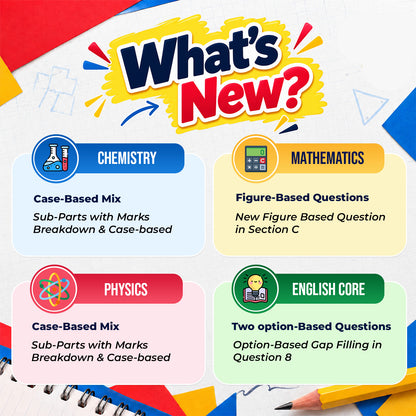 Oswaal CBSE 20 Combined Sample Question Papers Class 12 Board Exam 2027 – English Core, Physics, Chemistry, Mathematics - New Question Typologies - Oswaal AI