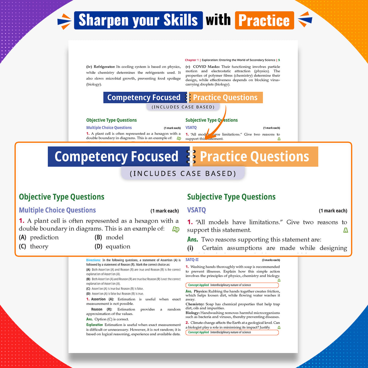CBSE Class 9 Science Question Bank Chapter-wise & Topic-wise | Based on new NCERT Textbook Exploration | Includes Summary, Competency-Based Question, Self-Assessment & Practice Papers