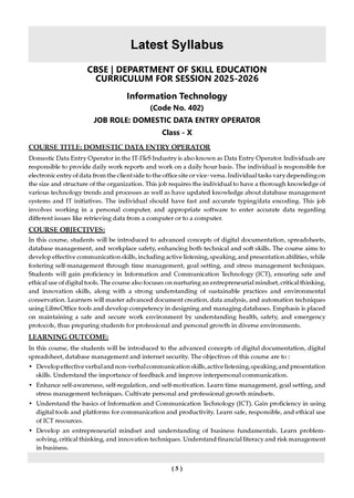 CBSE 15 Sample Question Papers Class 10 Information Technology for 2026 Board Exam (As per CBSE Sample Question Paper issued on 30 July 2025), recommended by 2025 CBSE Toppers with Chapter wise Highly Probable Questions