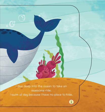 Lil Legends Sea Animal Illustrated Shaped Board Books - Set of 4 | Adorable Whale, Turtle, Octopus & Crab Designs | Soft, Kid-Friendly Picture Books - Oswaal Books