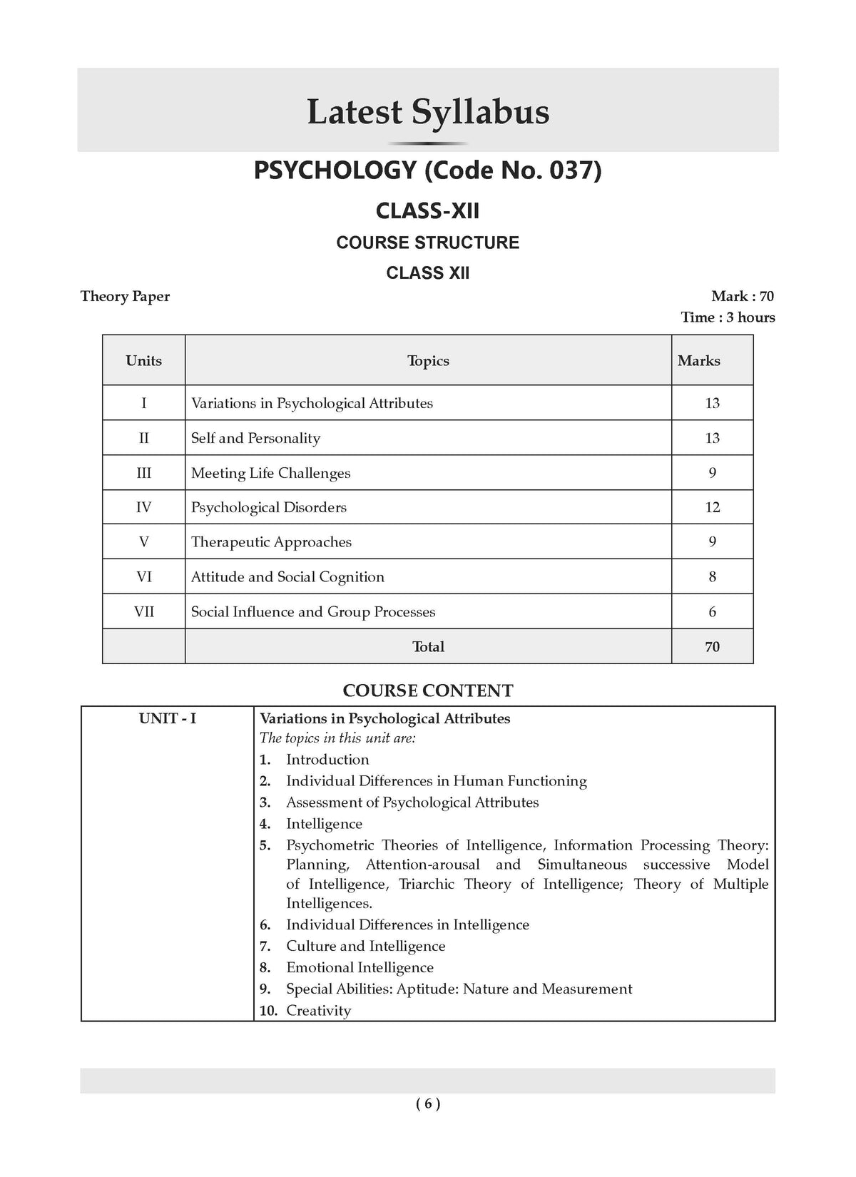 CBSE Class 12 Psychology Question Bank | Chapter & Topic-wise Solved Papers (2017-2026) | Based on Latest Syllabus (April 2026) | Includes 2026 Papers | For 2027 Exam