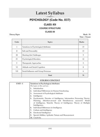 CBSE Question Bank for Class 12 Psychology | Chapter-wise and Topic-wise: Solved Papers (2017-2026) | Includes 2026 Papers- fully solved | With oswaal.ai | For 2027 Exam